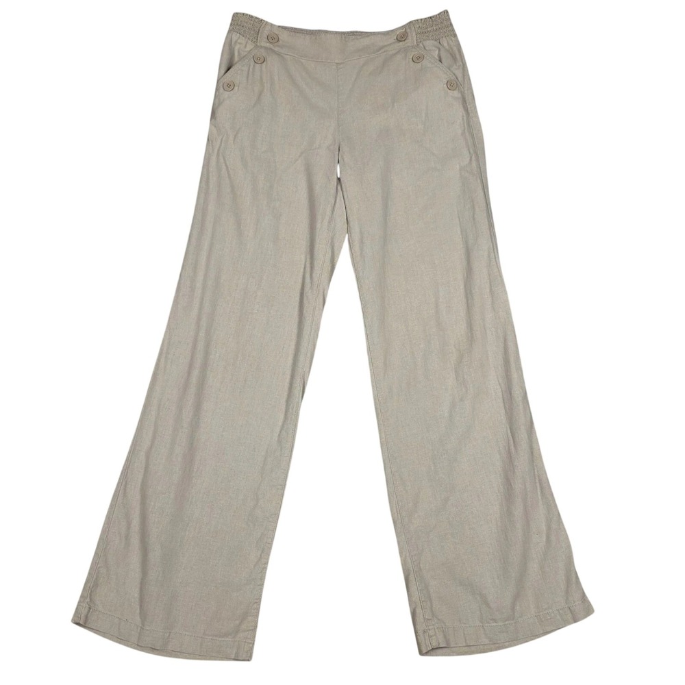 Candies Wide Leg Boho Cream Coastal Career Office Beach Pants Womens 9
